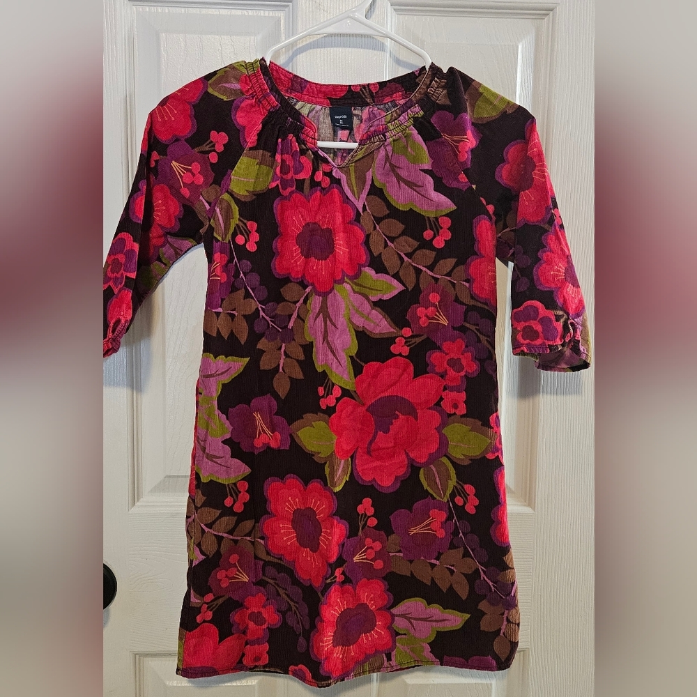 Gap Kids Kensington Floral Corduroy Dress Size 8 (M)